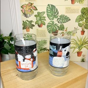Coca Cola Glasses Always Cool Polar Bear Set of 2